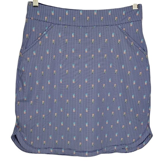 Peter Millar Alice Petal Hem Skort XS Active Skirt Blue Golf Tennis Athleisure - Picture 1 of 12